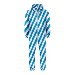 Oktoberfest Bavarian Blue And White Candy Cane Stripes Hooded Jumpsuit (kids) by PodArtist