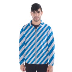 Oktoberfest Bavarian Blue And White Candy Cane Stripes Windbreaker (men) by PodArtist