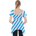 Oktoberfest Bavarian Blue and White Candy Cane Stripes Lace Front Dolly Top View2