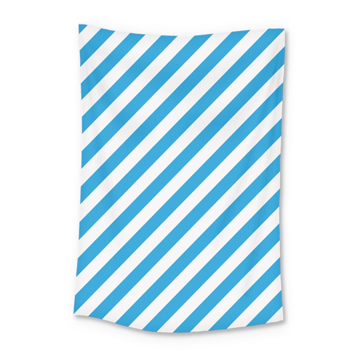 Oktoberfest Bavarian Blue and White Candy Cane Stripes Small Tapestry