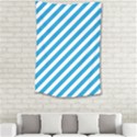 Oktoberfest Bavarian Blue and White Candy Cane Stripes Small Tapestry View2