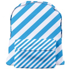 Oktoberfest Bavarian Blue And White Candy Cane Stripes Giant Full Print Backpack by PodArtist