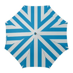 Oktoberfest Bavarian Blue And White Large Cabana Stripes Golf Umbrellas by PodArtist