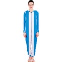 Oktoberfest Bavarian Blue and White Large Cabana Stripes OnePiece Jumpsuit (Ladies)  View1