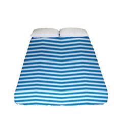 Oktoberfest Bavarian Blue And White Chevron Stripes Fitted Sheet (full/ Double Size) by PodArtist