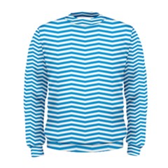 Oktoberfest Bavarian Blue And White Chevron Stripes Men s Sweatshirt by PodArtist