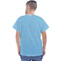 Oktoberfest Bavarian Blue and White Chevron Stripes Men s V-Neck Scrub Top View2