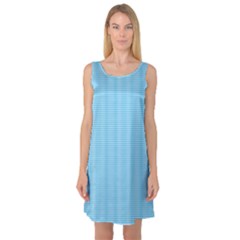 Oktoberfest Bavarian Blue And White Small Gingham Check Sleeveless Satin Nightdress by PodArtist