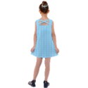 Oktoberfest Bavarian Blue and White Small Gingham Check Kids  Cross Back Dress View2