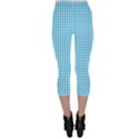 Oktoberfest Bavarian Blue and White Gingham Check Capri Leggings  View2