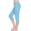 Oktoberfest Bavarian Blue and White Gingham Check Capri Leggings  View3