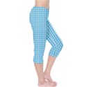 Oktoberfest Bavarian Blue and White Gingham Check Capri Leggings  View4