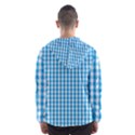 Oktoberfest Bavarian Blue and White Large Gingham Check Hooded Windbreaker (Men) View2