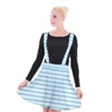 Oktoberfest Bavarian Blue and White Large Mattress Ticking Stripes Suspender Skater Skirt View1