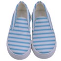 Oktoberfest Bavarian Blue and White Large Mattress Ticking Stripes Kids  Canvas Slip Ons View1