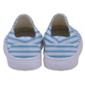 Oktoberfest Bavarian Blue and White Large Mattress Ticking Stripes Kids  Canvas Slip Ons View4