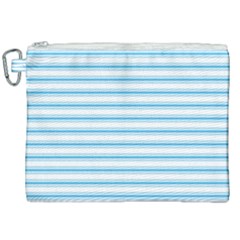 Oktoberfest Bavarian Blue And White Large Mattress Ticking Stripes Canvas Cosmetic Bag (xxl) by PodArtist