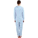 Oktoberfest Bavarian Blue and White Mattress Ticking Hooded Jumpsuit (Ladies)  View2