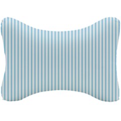 Oktoberfest Bavarian Blue And White Mattress Ticking Seat Head Rest Cushion by PodArtist