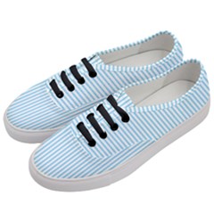 Oktoberfest Bavarian Blue And White Mattress Ticking Women s Classic Low Top Sneakers by PodArtist