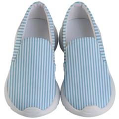 Oktoberfest Bavarian Blue And White Mattress Ticking Kid s Lightweight Slip Ons by PodArtist