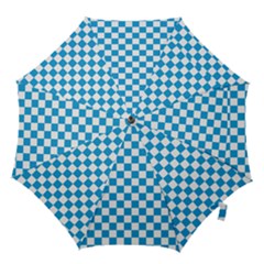 Oktoberfest Bavarian Large Blue And White Checkerboard Hook Handle Umbrellas (large) by PodArtist