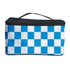 Oktoberfest Bavarian Large Blue And White Checkerboard Cosmetic Storage by PodArtist