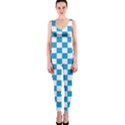 Oktoberfest Bavarian Large Blue and White Checkerboard One Piece Catsuit View1