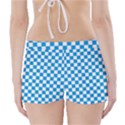 Oktoberfest Bavarian Large Blue and White Checkerboard Boyleg Bikini Wrap Bottoms View2