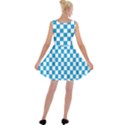 Oktoberfest Bavarian Large Blue and White Checkerboard Velvet Skater Dress View2