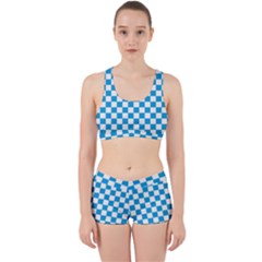 Oktoberfest Bavarian Large Blue And White Checkerboard Work It Out Gym Set by PodArtist