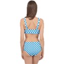 Oktoberfest Bavarian Large Blue and White Checkerboard Cage Up Bikini Set View2