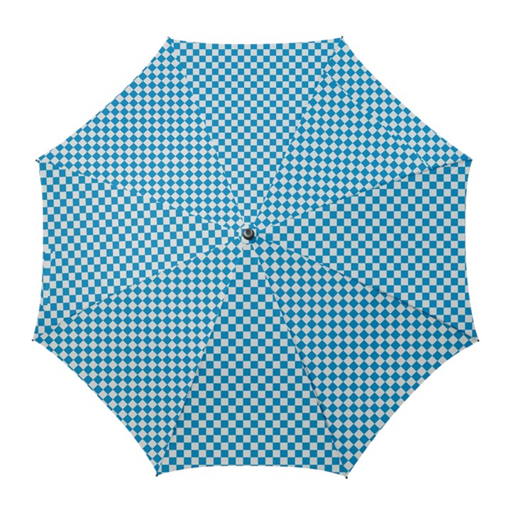 Oktoberfest Bavarian Blue and White Checkerboard Golf Umbrellas