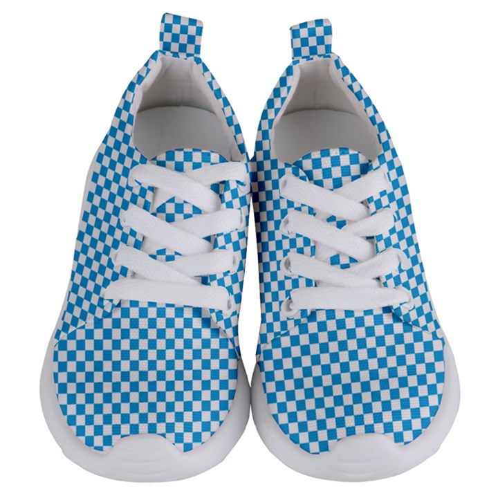 Oktoberfest Bavarian Blue and White Checkerboard Kids  Lightweight Sports Shoes