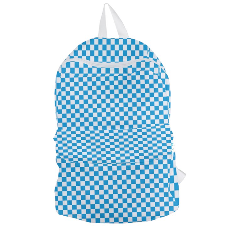 Oktoberfest Bavarian Blue and White Checkerboard Foldable Lightweight Backpack