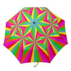 Neon Rainbow Mini Burst Folding Umbrellas by PodArtist