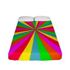 Neon Rainbow Mini Burst Fitted Sheet (full/ Double Size) by PodArtist