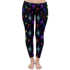 Colored Hand Draw Abstract Pattern Classic Winter Leggings