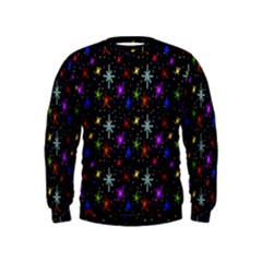 Colored Hand Draw Abstract Pattern Kids  Sweatshirt