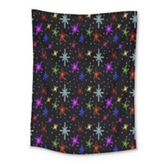 Colored Hand Draw Abstract Pattern Medium Tapestry