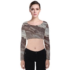 Mud Velvet Long Sleeve Crop Top by WILLBIRDWELL