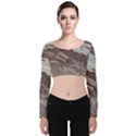 MUD Velvet Long Sleeve Crop Top View1