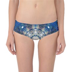 Painted Blue Mandala Flower On Canvas Classic Bikini Bottoms by pepitasart