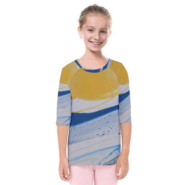 EVENING TIDE Kids  Quarter Sleeve Raglan Tee