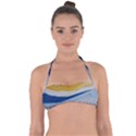 EVENING TIDE Halter Bandeau Bikini Top View1