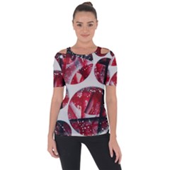 Ecstacy Shoulder Cut Out Short Sleeve Top