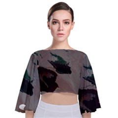 Jade Sky 2 Tie Back Butterfly Sleeve Chiffon Top by WILLBIRDWELL