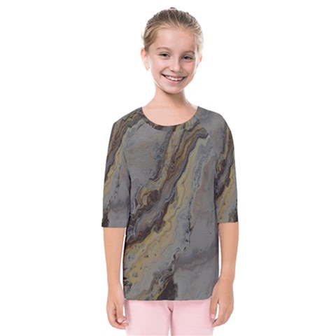 Gold Seam Kids  Quarter Sleeve Raglan Tee by WILLBIRDWELL