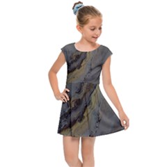 Gold Seam Kids Cap Sleeve Dress