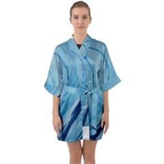 Spiral Quarter Sleeve Kimono Robe